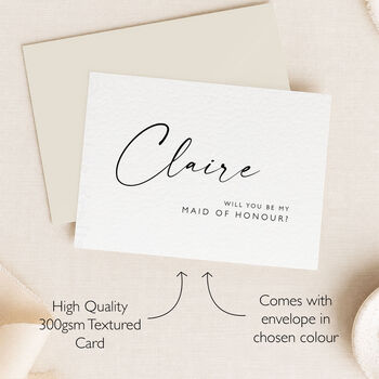 Bridesmaid Proposal Card Black And White, 3 of 12