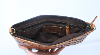 Alex Tan Cross Body Leather Clutch Bag, 4 of 4