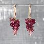 Pink Tourmaline And Rose Gold Vermeil Grape Earrings, thumbnail 1 of 4