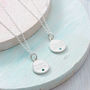 Personalised Sterling Silver Birthstone Disc Necklace, thumbnail 1 of 7