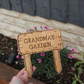 Personalised Garden Name Sign – Plaque For Garden Lovers And Grandads / Grandma, 2 of 5