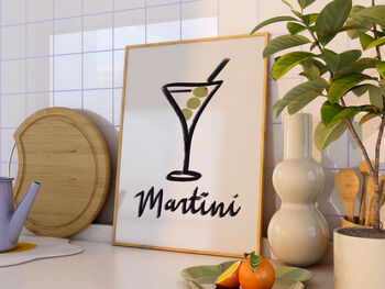 Minimalist Martini Kitchen Print, 2 of 4