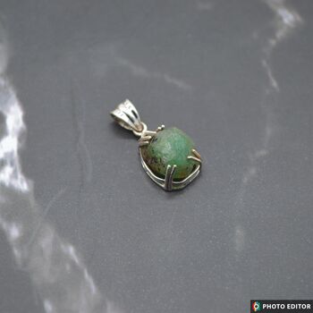 Raw Emerald Pendant Necklace, 12 of 12