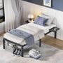 Single Bed Frame With Bedside Shelves Metal Bed Frame, thumbnail 1 of 7