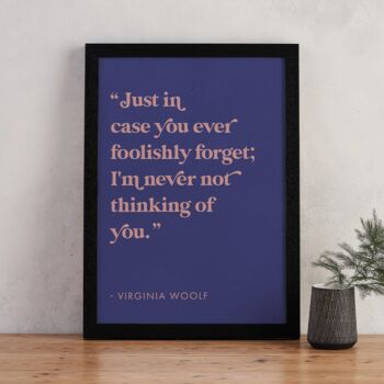 Romantic Quote Art By Virginia Woolf Valentines Day, 4 of 8