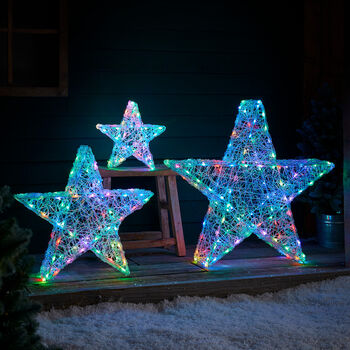 Twinky Smart LED Christmas Outdoor Star Light Trio, 6 of 12