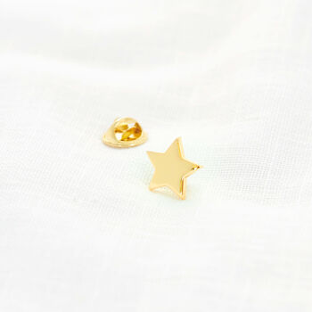 Personalised Gold Star Teacher Enamel Pin Gift, 3 of 7