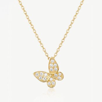 Gold Or Silver Dainty Butterfly Necklace, Women's Jewellery, 3 of 5