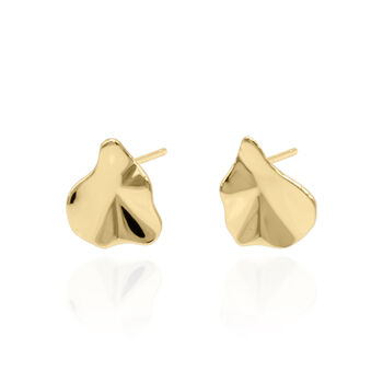 Pebble Geometric Stud Earrings | 18 K Gold Plated, 3 of 7