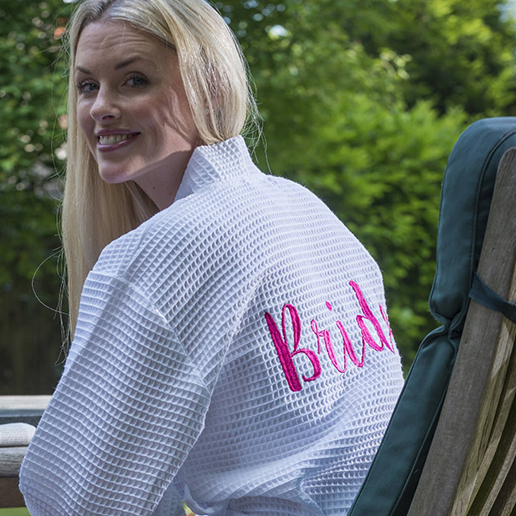 bridal robe and slipper set by duncan stewart