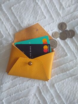 Personalised Leather Coin And Card Holder, 5 of 5