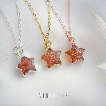 Sunstone Star Necklace, 5 of 11