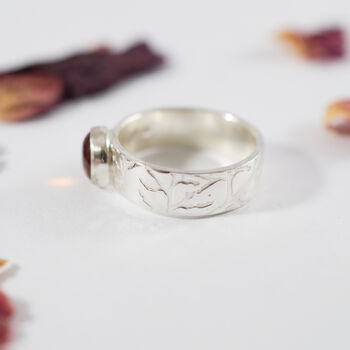 Amber Ring In Recycled Silver, 3 of 7