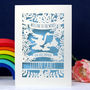 Personalised Floral New Baby Papercut Card, thumbnail 5 of 6