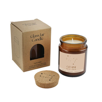 Brown Jar Candle • 'Gemini” • Scented Jar Candle • Special Gift • Star Sign Zodiac Candle • Gift For Her • Gift For Him • Gift Box, 2 of 2