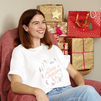 'Merry Christmas' Retro T Shirt, 2 of 7