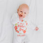 Personalised First Mother's Day Floral Babygrow, thumbnail 2 of 12