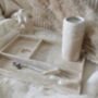 Handmade Jesmonite Vanity Tray In Beige Marble, thumbnail 2 of 3