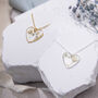 Baby Breath Heart Silver Or Gold Plated Necklace, thumbnail 1 of 3