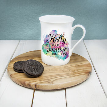 Personalised Positive Pants Bone China Mug, 3 of 3
