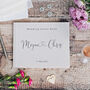Personalised Modern Heart Design Wedding Guest Book, thumbnail 2 of 11