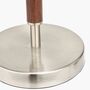 Brushed Silver Wood Effect Table Lamp, thumbnail 7 of 8