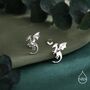 Sterling Silver Dragon With Wings Stud Earrings, thumbnail 2 of 12