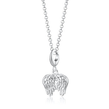 Sterling Silver Angel Wings Necklace, 2 of 6