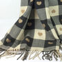 Heart And Tartan Cashmere Blend Winter Scarf, thumbnail 6 of 8