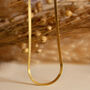 Herringbone Chain Layering Necklace 18ct Gold Plated, thumbnail 2 of 5