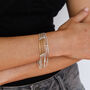Silver And Rose Plated Multi Layered Bracelet, thumbnail 1 of 7