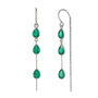 Esmera Green Onyx Sterling Silver Threader Earrings, thumbnail 3 of 9