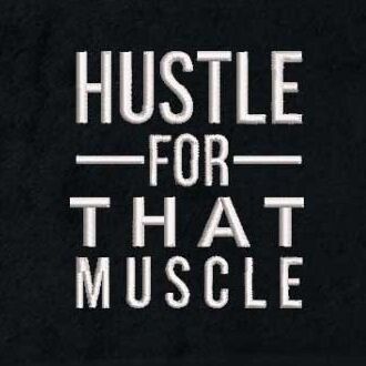 Hustle For That Muscle Embroidered Gym Towel, 2 of 3