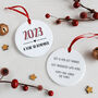 Personalised Year Christmas Decoration, thumbnail 1 of 2