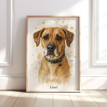 Personalised Watercolour Pet Illustration Portrait, 7 of 12