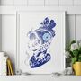 Blue Diver Lady Bathroom Art Print, thumbnail 2 of 7