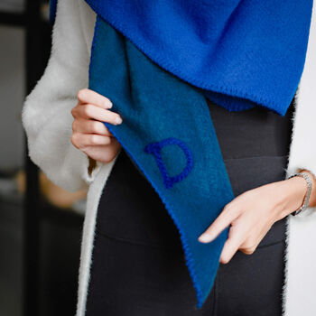 Chunky Triangular Colour Block Knit Scarf, 8 of 11