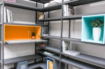 Rhys Box Section Colourful Shelves With Storage, 8 of 10