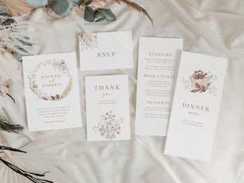 Boho Dried Flower Wedding Save The Dates, 4 of 4