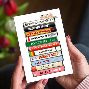 Funny Music Themed Wedding Card, 3 of 4