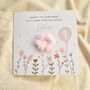 Personalised Niece 1st Birthday Card 'Crochet Puff Flower', thumbnail 1 of 4