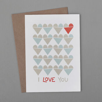 'I Love You' Heart Row Card, 4 of 5