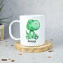 Personalised Unbreakable Green Dinosaur Children's Mug, thumbnail 1 of 2