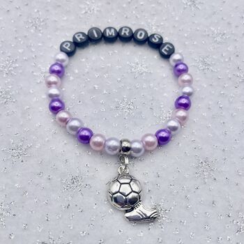Personalised Football Bracelet Gift, 2 of 12