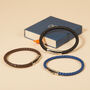 Men's Personalised Large Leather Bracelet, thumbnail 3 of 4