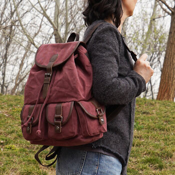 Canvas Backpack Rucksack For Women, 2 of 12