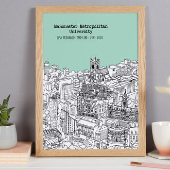 Personalised Manchester Graduation Gift Print, 6 of 9