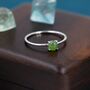 Sterling Silver Genuine Green Jade Ring, thumbnail 6 of 11