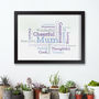 Personalised Mother's Day Typographic Word Cloud Print, thumbnail 1 of 4