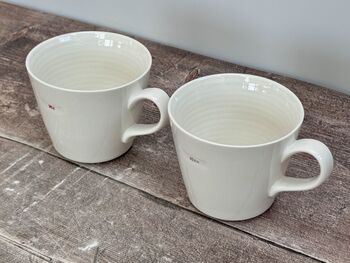 White 'Mr' And 'Mrs' Mugs, 2 of 5